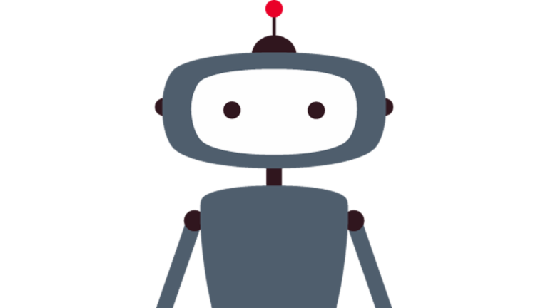 Illustration of a robot as a chat avatar.